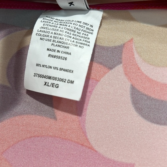 Trina Turk FAN FAIRE SWIM TUNIC DRESS psychedelic floral retro mini women’s XL - Picture 8 of 13